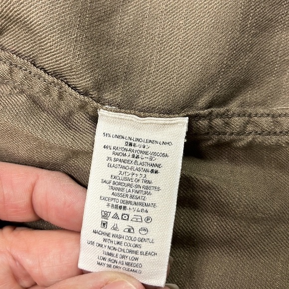 FREE PEOPLE Boho Waterfall Open Front Linen Buckle Raw Hem Distressed Jacket XS - Picture 14 of 16